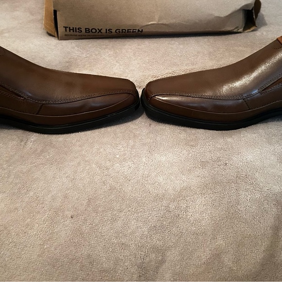 Clarks Clarkslite Ave Tan Brown Leather Loafers Slip-on ? Dress Shoes main image 7